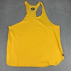 Ymla California Gym Gear Yellow Body Builder Tank Top 1980s Men's Size Xl USA